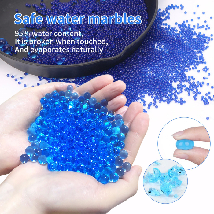 Mitraliera de jucarie electrica cu bile de hidrogen de gel, gun bluster, tragere in rafala, varsta peste 6 ani, ochelari de protectie, 5000 de bile incluse, cablu de incarcare, 40.1 x 31.6 cm, Mp9, albastru [7]