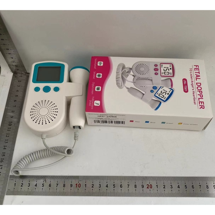 Monitor Fetal Doppler, , Monitorizare Sarcina, Ritm Cardiac, Ecran LCD 4.5 cm, 2 x Baterii AA (neincluse), Portabil, din ABS, 12.8 x 9.6 x 3 cm, Utilizare de la 9 Saptamani, Verde [5]