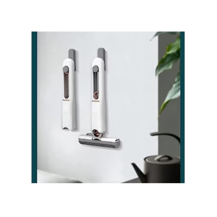 Mop de mana , mini-portabil, cu sistem de stoarcere, dispozitiv de curatat manual, cu burete absorbant, material PVA, multisuprafete si geamuri, 29.5 x 15.5 cm, alb [6]