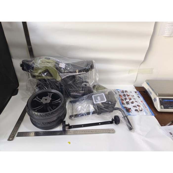 Motocicleta Electrica cu 2 Roti Mari si 2 Roti Ajutatoare, , Acumulator Incarcare, Anti-Rasturnare, Lumini, Muzica, Motor:380, Baterie 6V4.5, 41.5x70x34 cm, 4.5 Kg, 3 Ani+, Verde Negru [3]