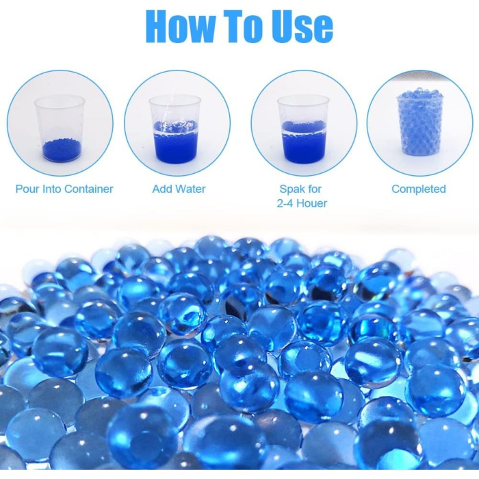 Munitie, , 20.000 Bile Gel pentru pistoale de jucarie Gel Blaster 7x6 cm, Albastru [4]