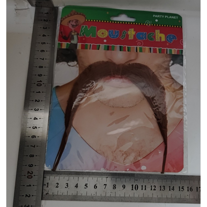 Mustata Falsa pentru Deghizari, , Petreceri Tematice, din Panza, Autoadeziv, 10 x 15 cm, Model Roscat, Maro [3]