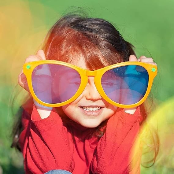 Ochelari Deghizare, , Marime Exagerata, din Plastic, 26 x 9 cm, Galben [5]