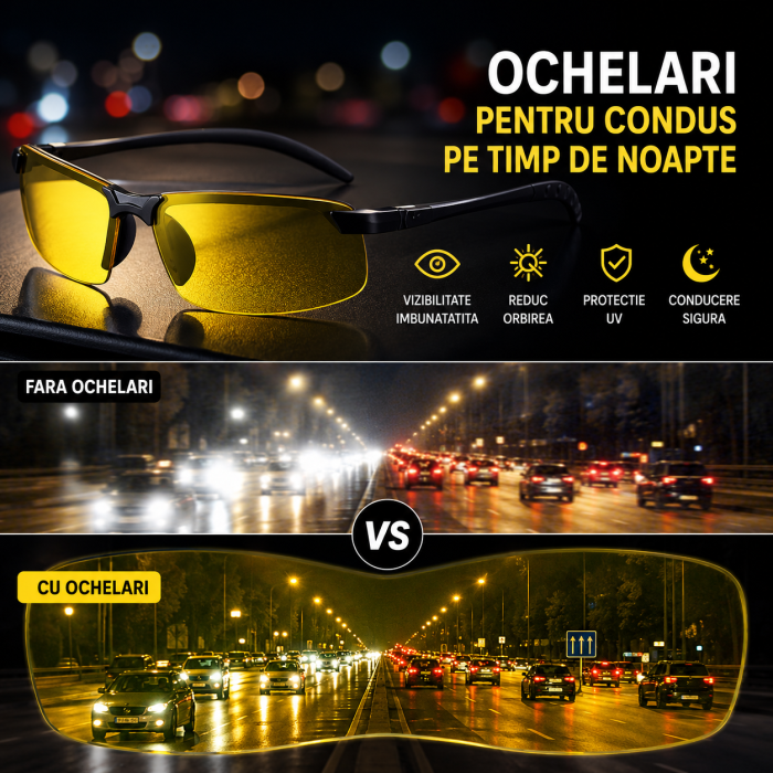 Ochelari Polarizati pentru Condus cu Lentile Galbene UV400 ORIGINAL DEALS [5]