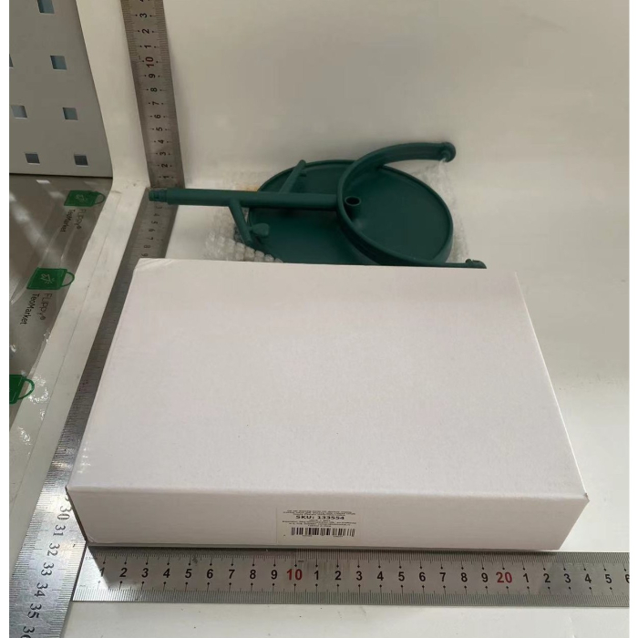 Oglina Cosmetica cu Picior, , HD, Rotire 360 Grade, 15 cm Diametru, Suport Bijuterii Baza Rotunda + 2 Brate, Model cu Urechi, 31 x 14.5 x 15 cm, din Plastic, Albastru/Galben [2]