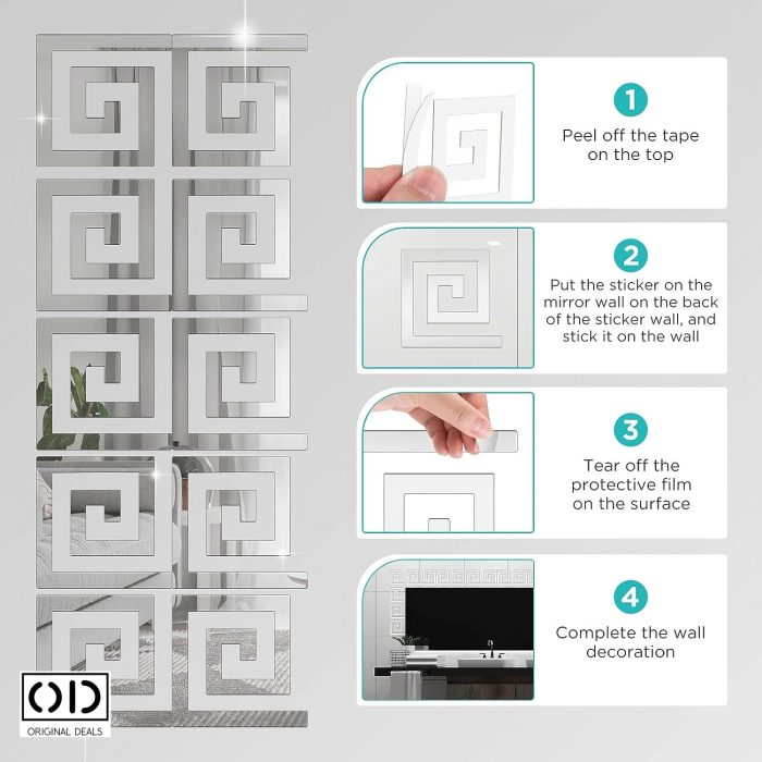 Oglinzi Decorative  Oglinzi acrilice pentru decor Oglinda acrilica pentru decorul peretilor oglinda acrilica autoadeziva oglinda acrilica dedeman jysk oglinda Jumbo Oglinda Oglinda Autoadeziva [14]