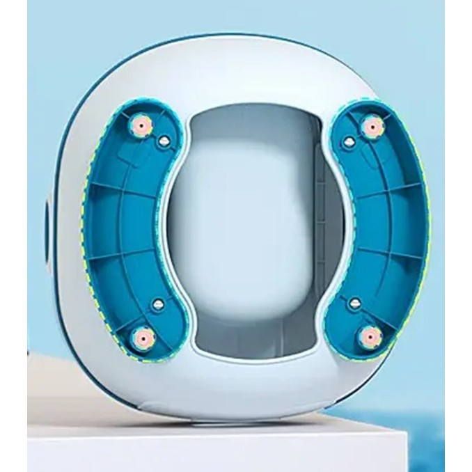 Olita pentru Copii, , +1an, Portabila, Design cu Ancora, cu Capac, Model Prietenos, Non-Toxic, Compartiment Detasabil, cu Manere, cu 4 Picioare, Usor de Curatat, 46*33*32 cm, Albastru [4]