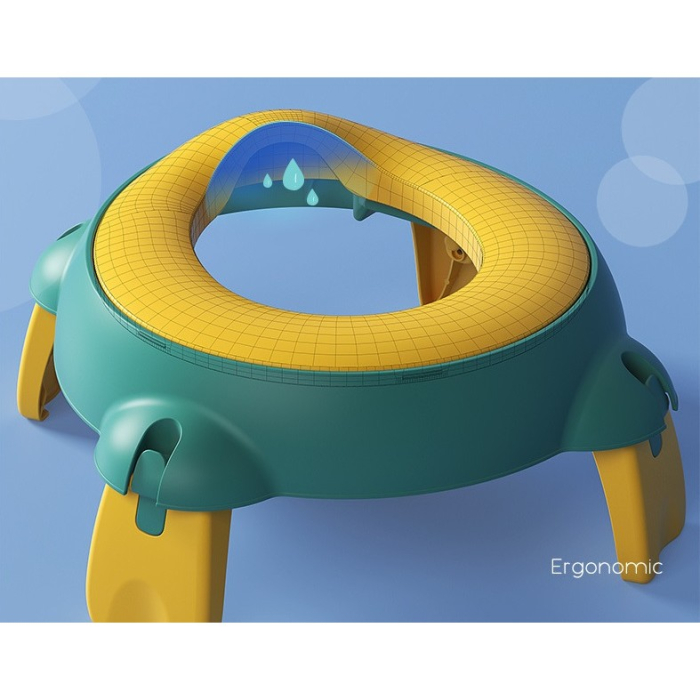 Olita Portabila,, pentru Calatorii, Confectionata din Spuma PU, 1-6 ani, 34x32x17 cm, Verde/Galben [5]