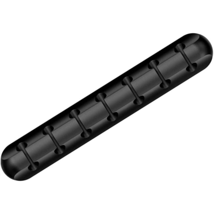 Organizator Cabluri, , Cable Clips, Fixare Dublu Adeziv, Silicon, 7 Sloturi, Negru [4]