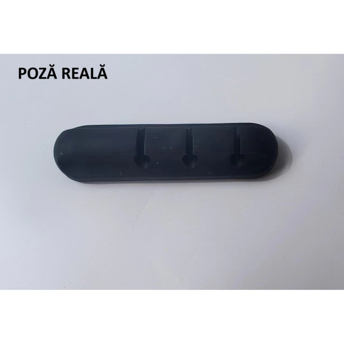 Organizator de Cabluri, , Autoadeziv, Multifunctional, 3 Locuri de Suport, 6.4x2.2cm, Negru [6]