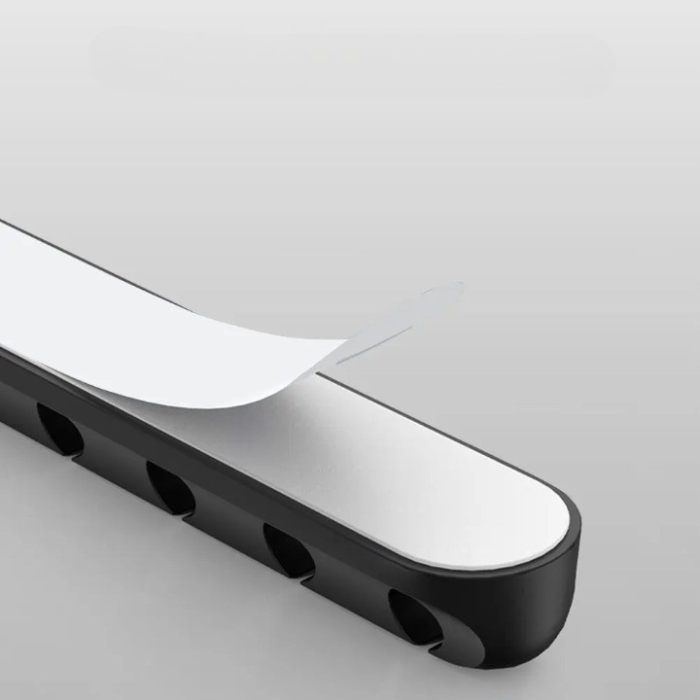 Organizator de Cabluri, , Autoadeziv, Multifunctional, 5 Locuri de Suport, 9.6x2.2cm, Negru [3]