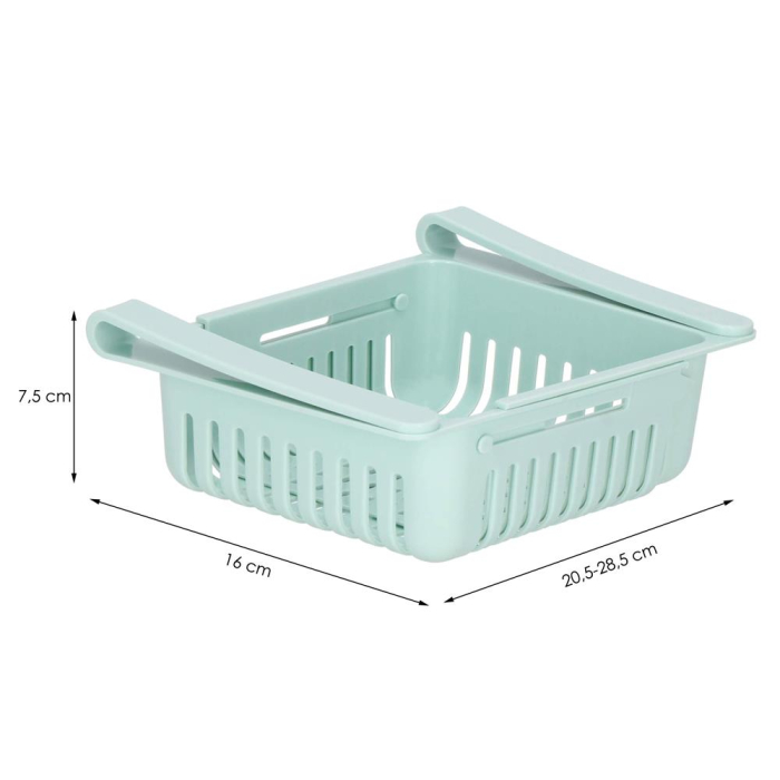 Organizator frigider, model cos extensibil, 16x28.5cm, menta [15]