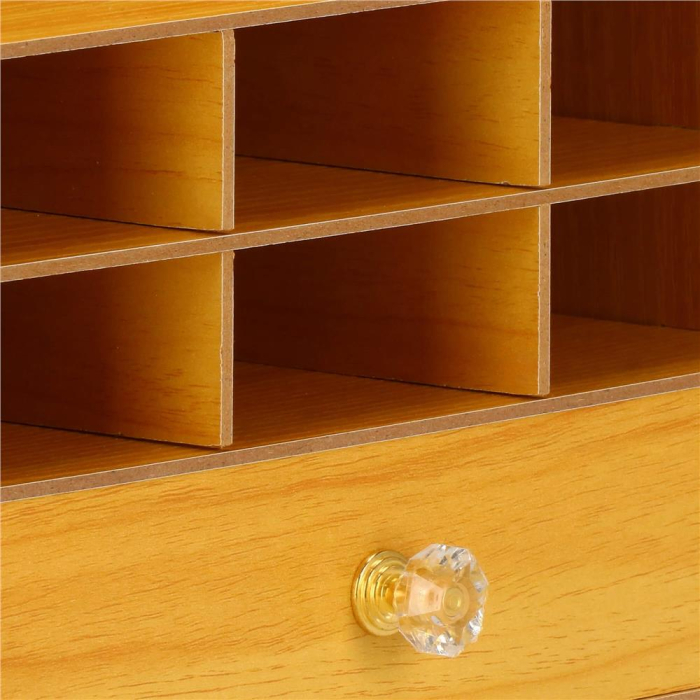 Organizator pentru birou, din lemn, cu 15 compartimente si sertar [16]