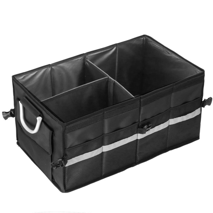 Organizator pentru portbagaj tip lada, cu buzunare laterale, pliabil, 30x58x33cm, negru [15]