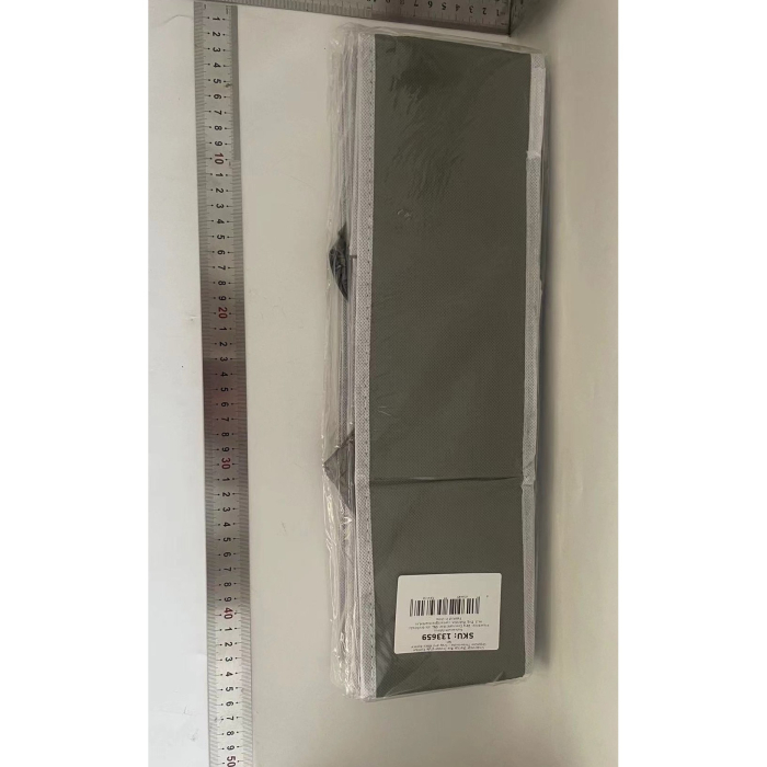 Organizator pentru Sertar, , 3 Marimi, pentru Lenjerie, Tricouri, Sosete, 6 Piese, Pliabil, Stivuibil, din Tesatura, Gri/Alb [3]