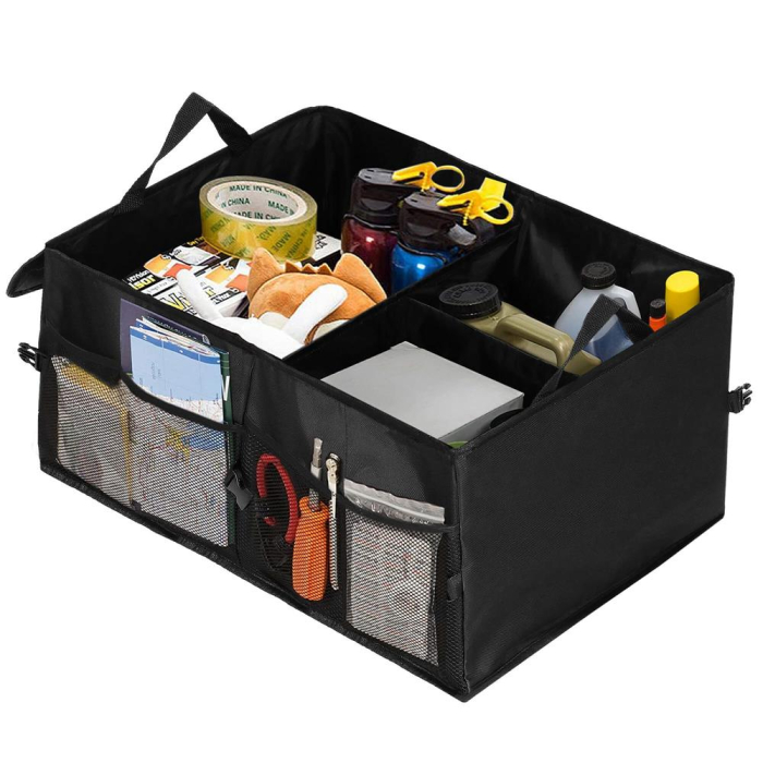 Organizator portbagaj pliabil, compartimentat, rezistent la apa, 56x40x26cm, negru [10]