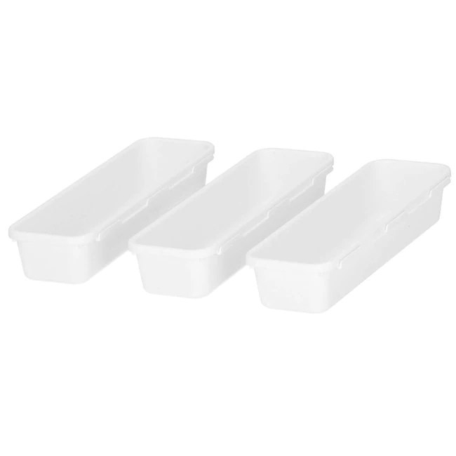 Organizator sertar bucatarie, 8 piese interconectabile, alb [7]