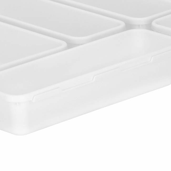 Organizator sertar bucatarie, 8 piese interconectabile, alb [3]