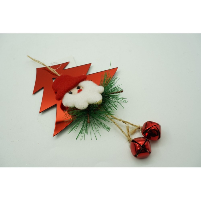 Ornament brad, , Brad cu clopotei, Rosu, Lucios, 15*20CM, Acril, Interior/ Exterior [7]