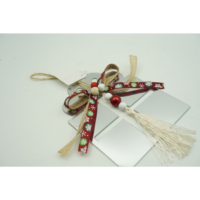 Ornament brad, , Cadou, Argintiu, Lucios, 14*26CM, Acril, Interior/ Exterior [4]