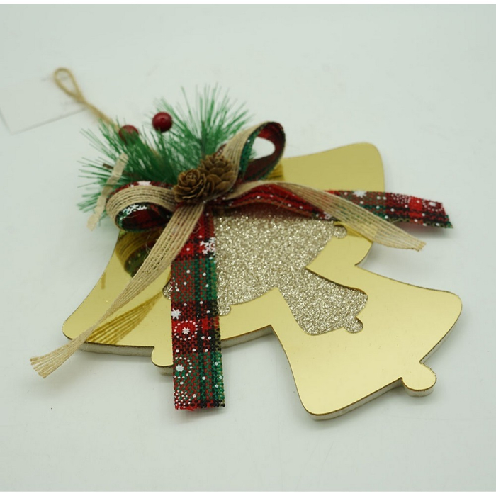 Ornament brad, , Clopotei, Auriu, Lucios, 16*17CM, Acril, Interior/ Exterior [8]