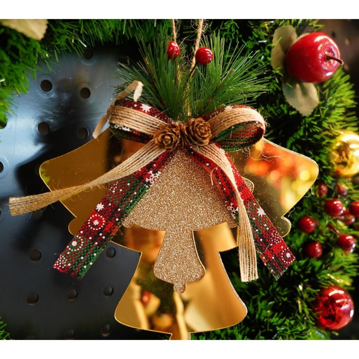 Ornament brad, , Clopotei, Auriu, Lucios, 16*17CM, Acril, Interior/ Exterior [7]