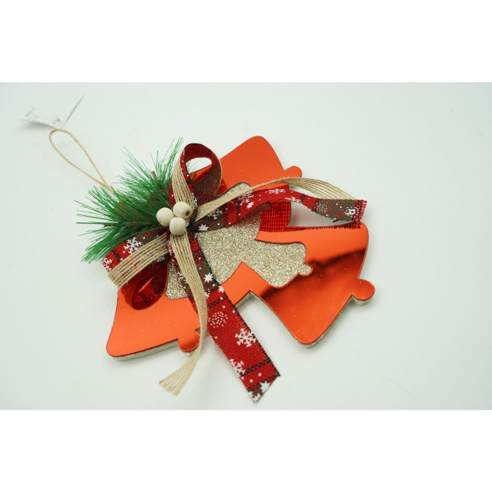 Ornament brad, , Clopotei, Rosu, Lucios, 15*15CM, Acril, Interior/ Exterior [2]