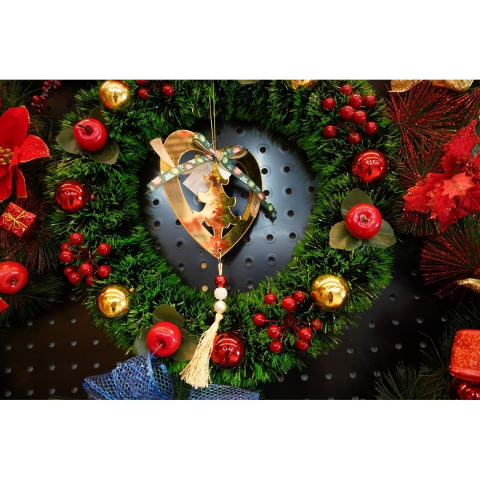 Ornament brad, , Inima, Auriu, Lucios, 15*26CM, Acril, Interior/ Exterior [7]