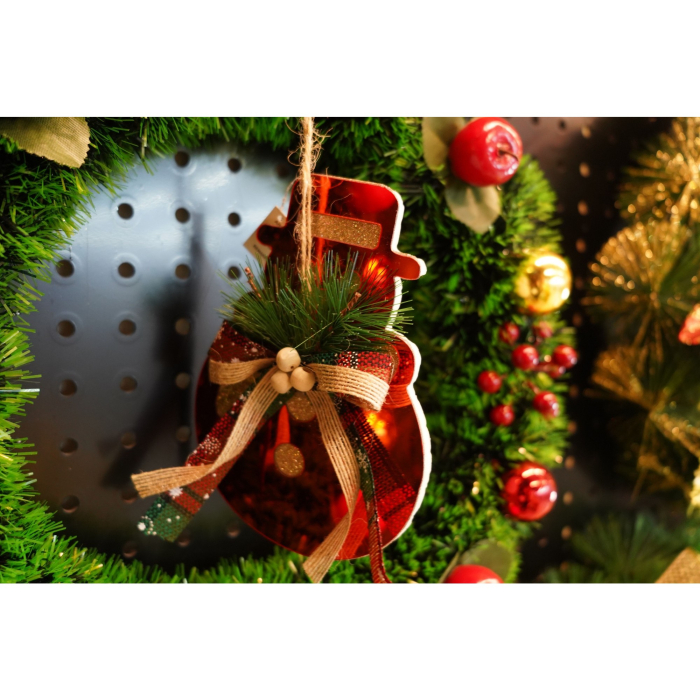 Ornament brad, , Om de zapada, Rosu, Lucios, 14*17CM, Acril, Interior/ Exterior [4]