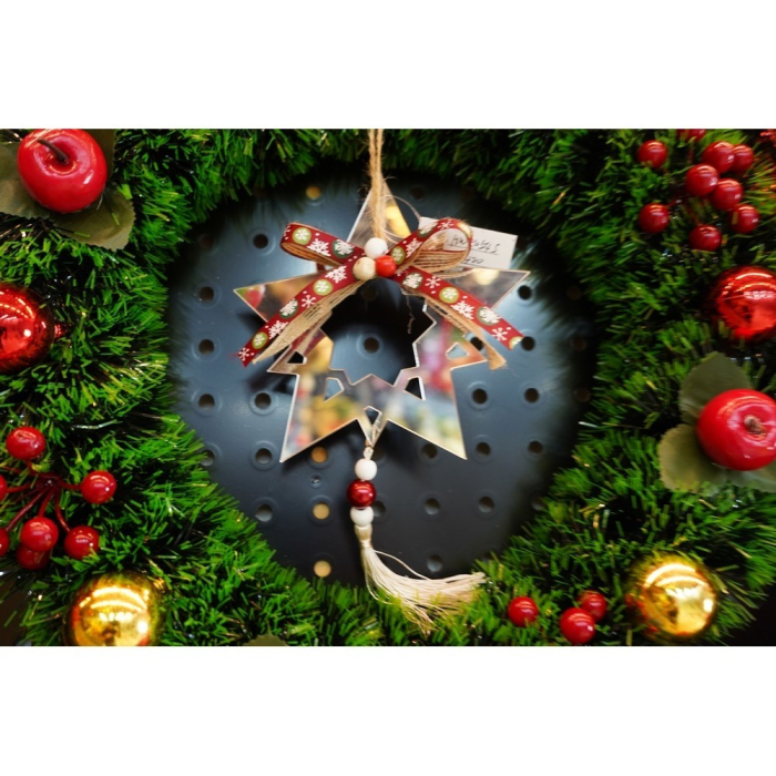 Ornament brad, , Stea, Argintiu, Lucios, 14*26CM, Acril, Interior/ Exterior [9]