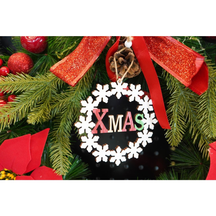 Ornament de brad Xmas, , multicolor, lemn, 12 cm [2]