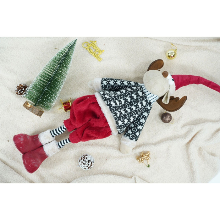 Ornament de Craciun ren, , multicolor, textil, 68 cm [4]