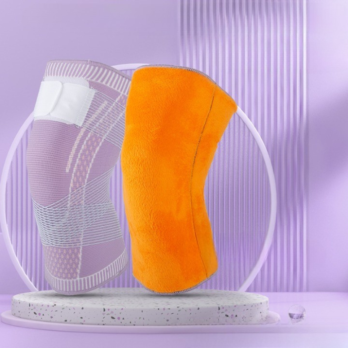 Orteza Elastica pentru Genunchi, , Ajustabila cu Bretele Elastice, Banda pentru Compresie, Material Respirabil, Marime M, Culoare Roz [2]