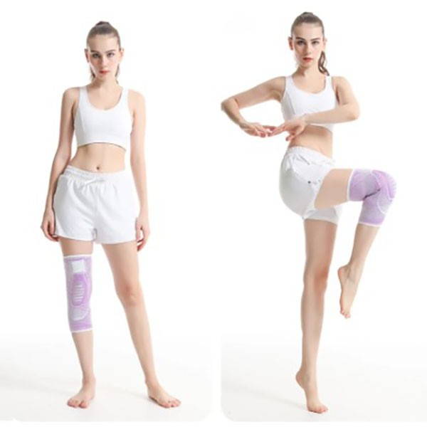 Orteza Elastica pentru Genunchi, , Ajustabila cu Bretele Elastice, Banda pentru Compresie, Material Respirabil, Marime XL, Culoare Roz [5]