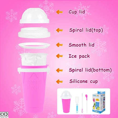 Pahar pentru Facut Slushy, MilkShake si Suc Inghetat Slushy Maker Cup Frozen Ice Slushy Maker Frozen Juice Inghetata la Pahar Tik Tok slushy cup romania slushy cup Pahar Slushy Gheata [6]