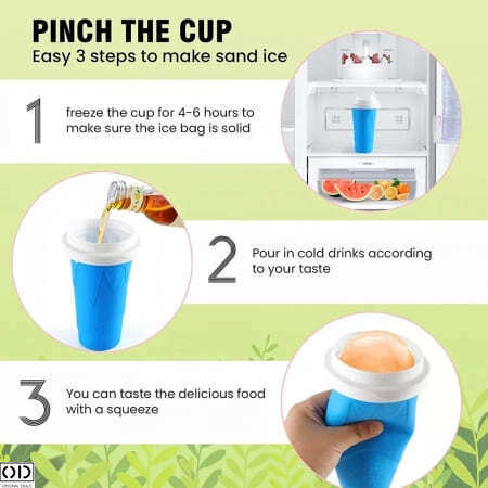 Pahar Slushy si Suc Inghetat 250 ml cu Lingura Pai 2in1 [8]