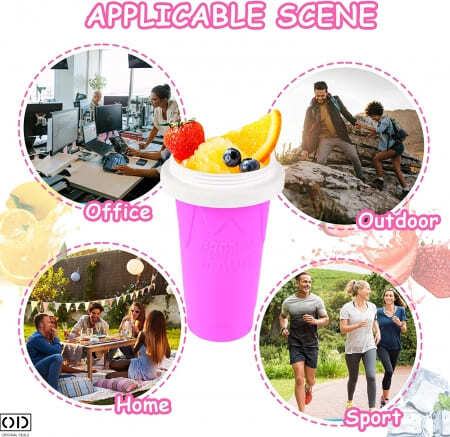 Pahar pentru Facut Slushy, MilkShake si Suc Inghetat Slushy Maker Cup Frozen Ice Slushy Maker Frozen Juice Inghetata la Pahar Tik Tok slushy cup romania slushy cup Pahar Slushy Gheata [5]