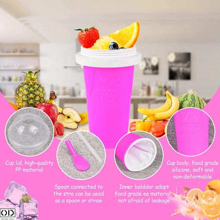 Pahar pentru Facut Slushy, MilkShake si Suc Inghetat Slushy Maker Cup Frozen Ice Slushy Maker Frozen Juice Inghetata la Pahar Tik Tok slushy cup romania slushy cup Pahar Slushy Gheata [8]