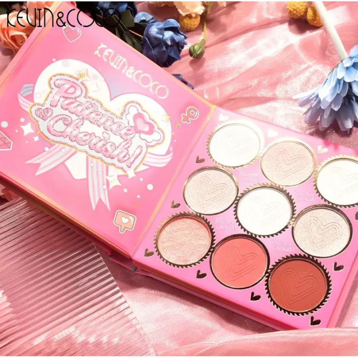 Paleta de Farduri Kevin&Coco, 59 culori, Stil Carte, 3 Straturi, Pudra Compacta, Clasic, Fara Sulfati, 14 x 14 cm, 80 g, multicolor [5]