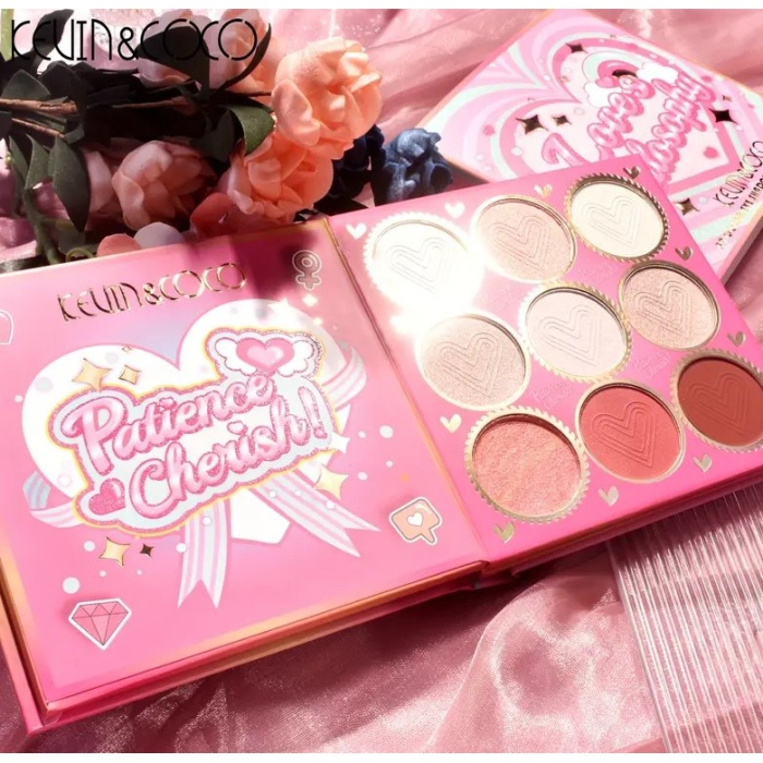 Paleta de Farduri Kevin&Coco, 59 culori, Stil Carte, 3 Straturi, Pudra Compacta, Clasic, Fara Sulfati, 14 x 14 cm, 80 g, multicolor [3]