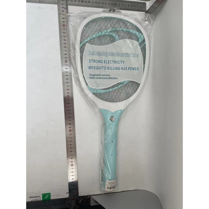 Paleta Electrica pentru Tantari, Muste sau Insecte LED, , Reincarcabila, Incarcare USB, Plastic, Casa si Gradina, Anti-insecte, Alb-Albastru [2]