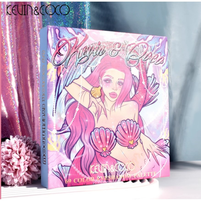 Paleta farduri Kevin&Coco, 69 nuante, blush, iluminator, conturing, deschidere tip carte, 18.6 x 16.5 cm, 97 g, multicolor [5]