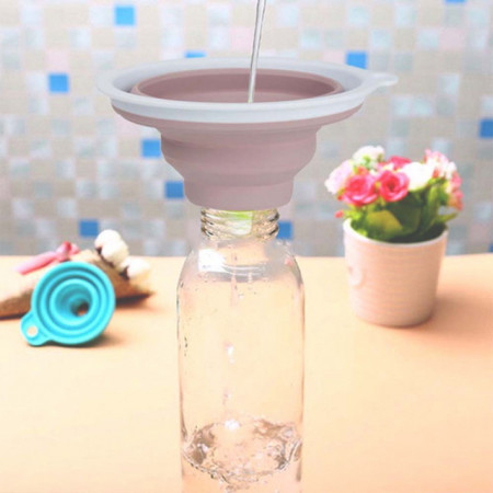 Palnie Pliabila Acordeon din PVC si Silicon, Orificiu pentru Agatare, Calitate Premium, Roz [3]