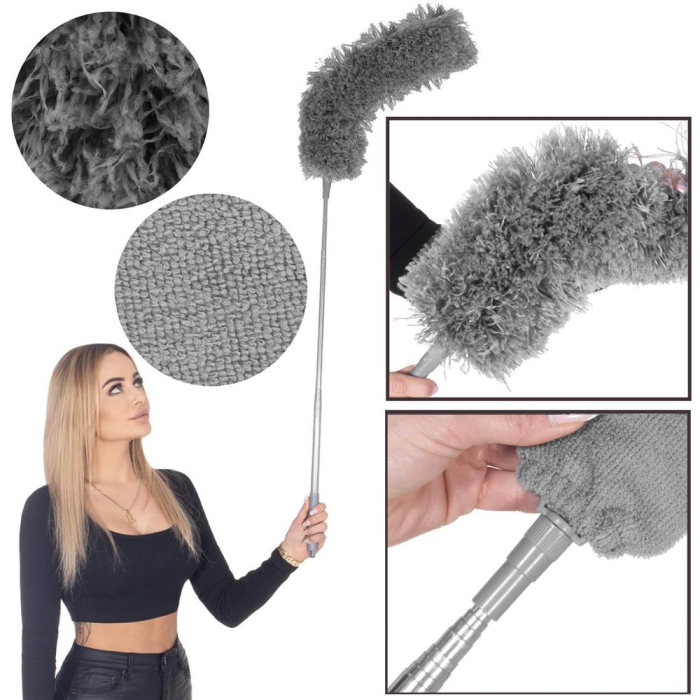 Pamatuf pentru praf cu coada telescopica pentru zone greu accesibile, 3 piese, 75-255 cm [10]