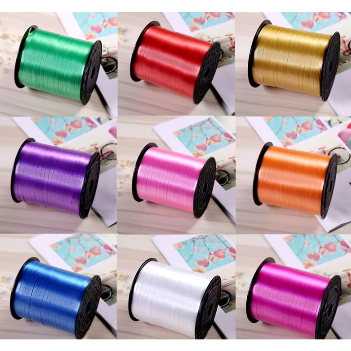 Panglica pentru Baloane, , Rola de 200 de Metri, din Rafie, Roz [3]