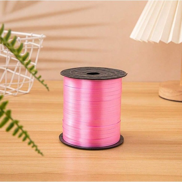 Panglica pentru Baloane, , Rola de 200 de Metri, din Rafie, Roz [7]