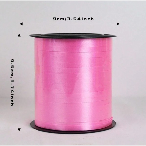 Panglica pentru Baloane, , Rola de 200 de Metri, din Rafie, Roz [8]