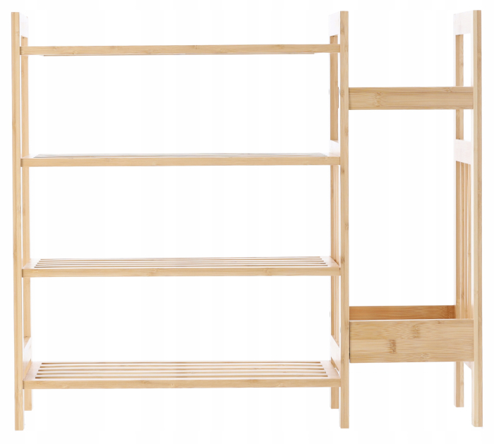 Pantofar din bambus cu 4 rafturi, suport de umbrele, 74x28x66cm, natur [9]