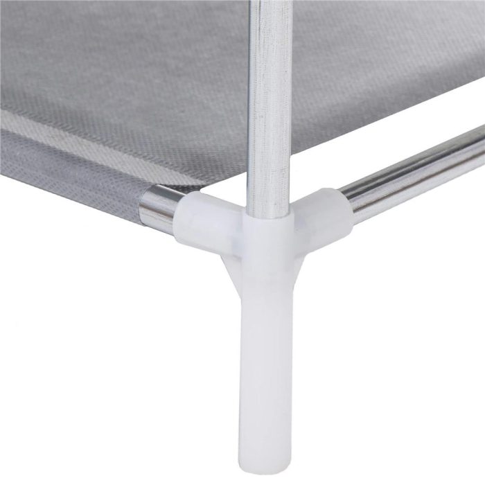 Pantofar din material textil, portabil, cu rafturi, 60x28x168cm, gri [13]