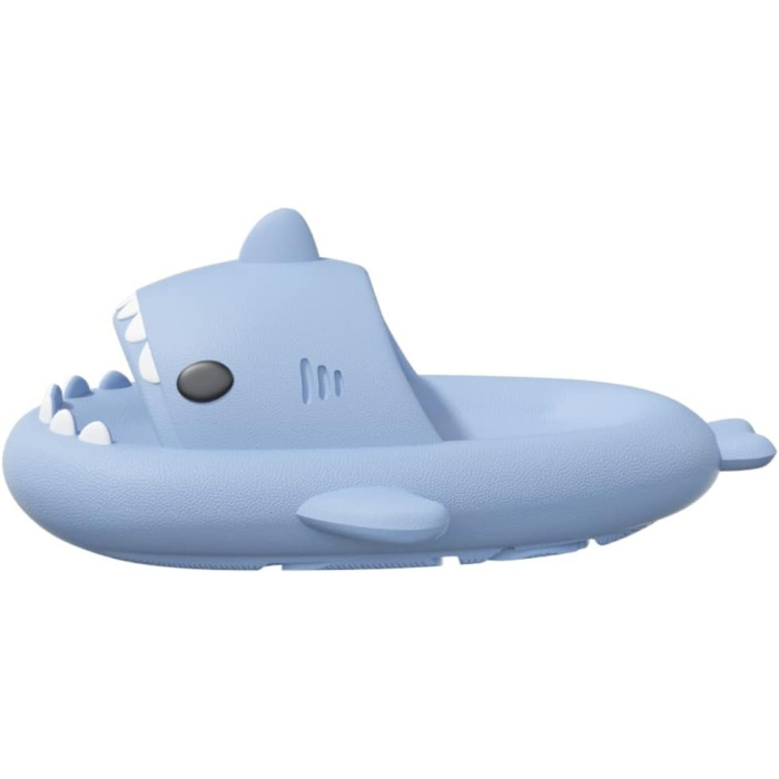 Papuci Tip Rechin, , Unisex, din Spuma EVA, Talpa Groasa Antiderapanta, Rezistenti la Uzura, Marime 40-41, Albastru Deschis [5]